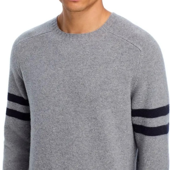 The Men's Store at Bloomingdale's Merino Wool Striped Sleeve Sweater size Small - Picture 6 of 7